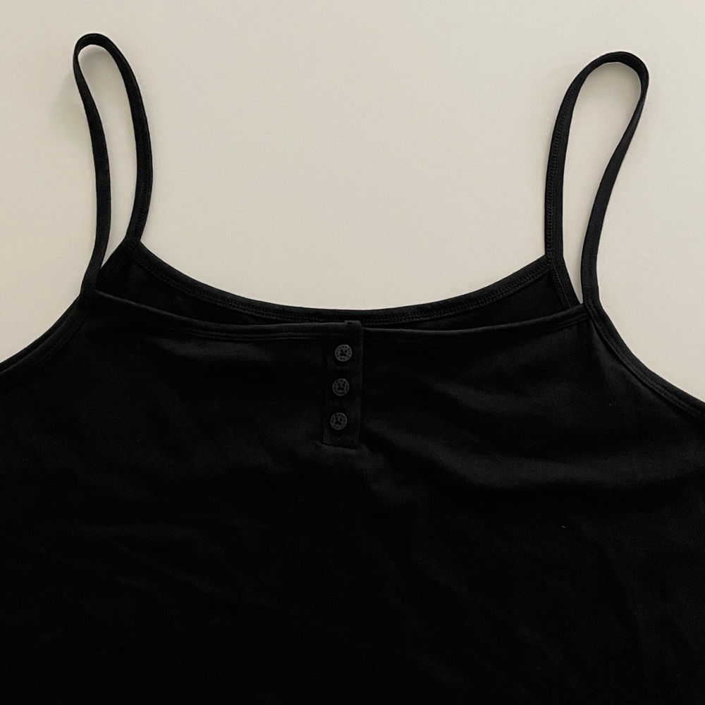 Henley Crop Tank Top Sleep Cami - Picture 7 of 10